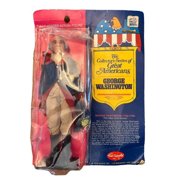 VINTAGE 1976 FUN WORLD COLLECTORS SERIES OF GREAT AMERICANS GEORGE WASHINGTON - Picture 1 of 2